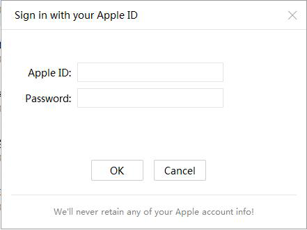 Log in op Apple ID