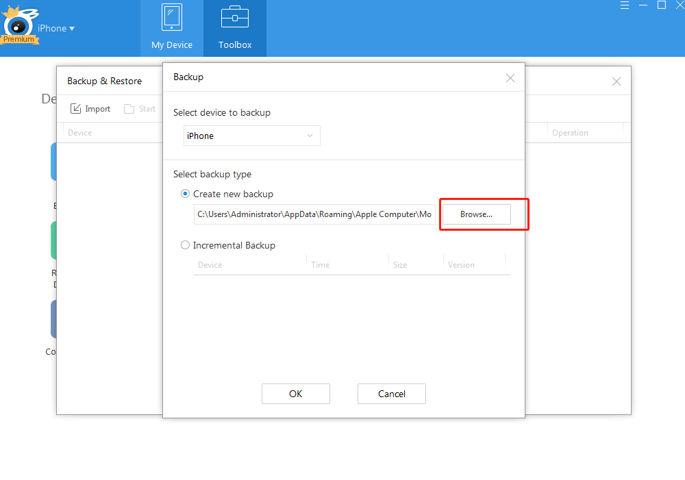 Backup everything on iPhone to PC 
