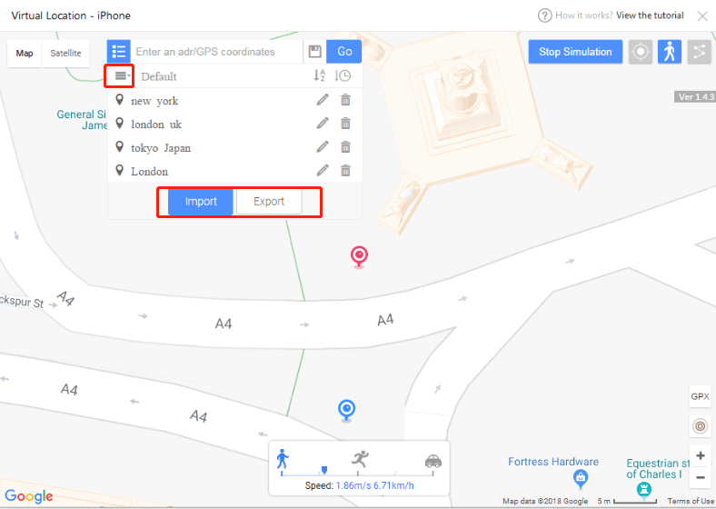 emplacement virtuel sur iPhone10