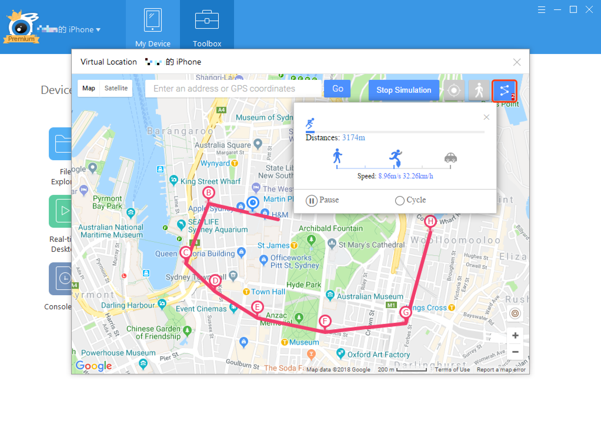 emplacement de faux GPS sur iOS7